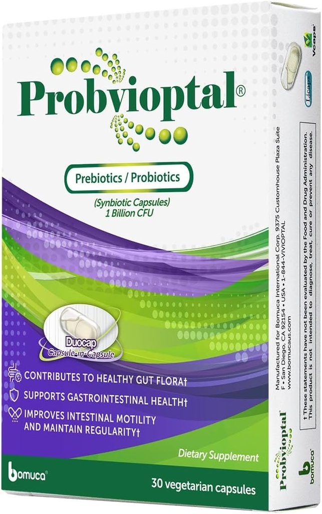 30 kapsul (330 enot), probiotiki in prebiotiki Duocap, 1 milijarda CFU, brez glutena