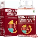 Železove in cinkove tablete Obogatene z vitaminom C & B12 