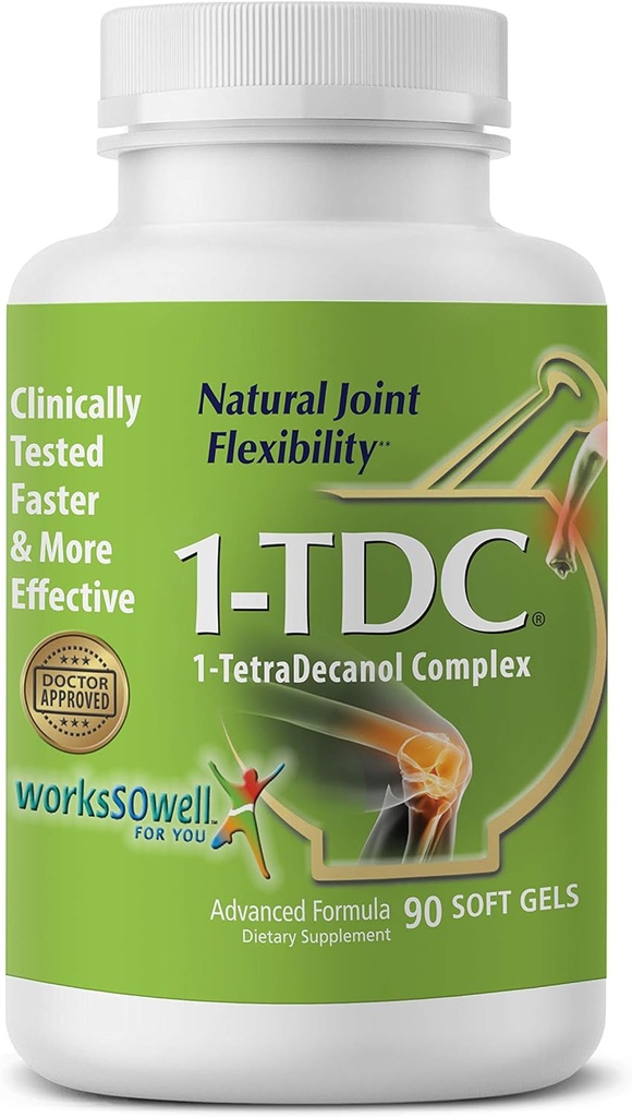 1Tdc Joint & Muscle Health 90 Soft Geli oblikovani tako, da zagotavljajo popolno razbremenitev telesa okrepljeno z 1Tetradecanol kompleks za spodbujanje naravne skupne prilagodljivosti varno in učinkovito