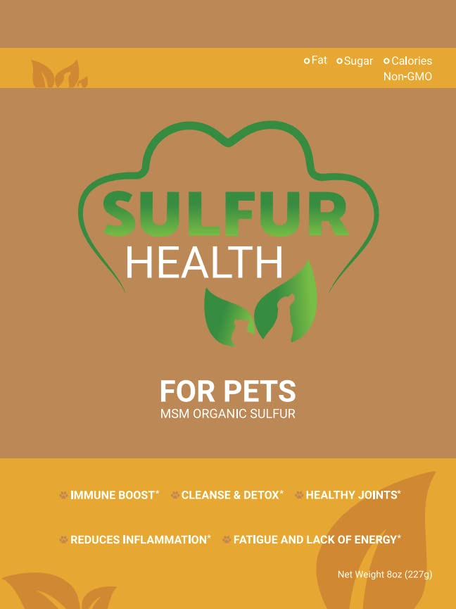 Organski hišni žveplo - 99,9% Pure MSM dodatek za hišne živali - Lab-Tested in Certified Pet MSM