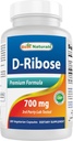 D-Ribose 700mg 180 Vcaps - Naravni ATP proizvodnja energije - Izdelano v ZDA na osnovi GMP Certified Facility in tretje stranke Tested za čistost. Zagotovljeno!