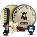 Krepke Viking Mustache Wax & Comb Kit - 2 oz, Vanilla - Popolni Mustache Grooming Kit za moške - Strong-Hold Stiling & Wax Strong Hold - Žepka-Sized Precision & Styling Comb