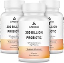 300 milijard CFU probiotikov - probiotiki za ženske in moške, 12 probiotičnih sevov Plus prebiotik, za imuno-prebavne, črevesno zdravje, napihnjenost, povoj Stable - 180 kapsul...
