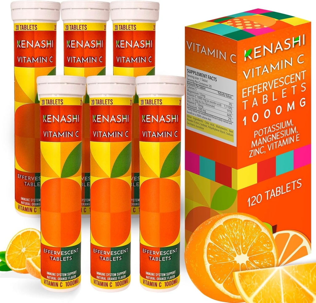 Vitamin c Šumeče tablete Vitamin C z cinkom 1000mg Tablete za raztapljanje Vitamin C Tabela Vitamin C Efervescente para Adulto Cink in vitamin C 6 Pakiranje