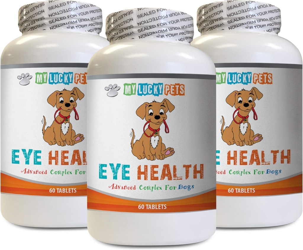 Dog Imuno Boost - zdravje oči - Napredna formula - Prednosti Vizija - Imunska podpora - Vitamin d za pse - 3 steklenice (180 Zdravljenja)