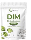 DIM Active dodatek, DIM 300mg, 240 Veggie kapsule (8-mesečna zaloga), 2 v 1 Formula, estrogen Presnova, Premium DIM-Plus Broccoli Extract dodatek s črno papriko za boljšo absorpcijo