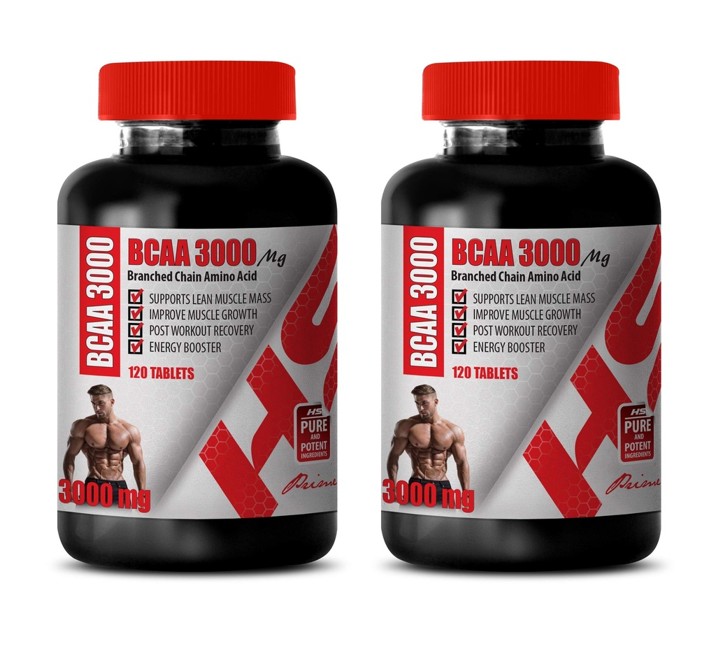 Mišični graditelj tablete za moške - BRANCHED veriga aminokisline - BCAA 3000MG - bcaa vlak in obnovitev - 2 steklenici 240 tablete