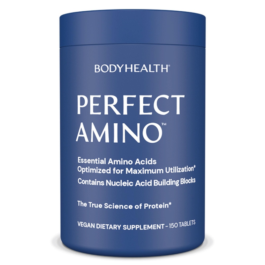 BodyHealth PerfectAmino tablete (150 ct), Esencialna aminokislina z BCAA + lizinom, fenilalanin, treonin, metionin, triptofan, dodatek za proizvodnjo mišične mase, okrevanje in moč