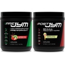 JYM Supplement Science PRE JYM 30 Servings - Strawberry Kiwi & - Post-World with BCAA's, Glutamin, Creatine HCL, Beta-Alanin, in More Rainbow Sherbert Flavor, 30 Servings, 21.2 oz.