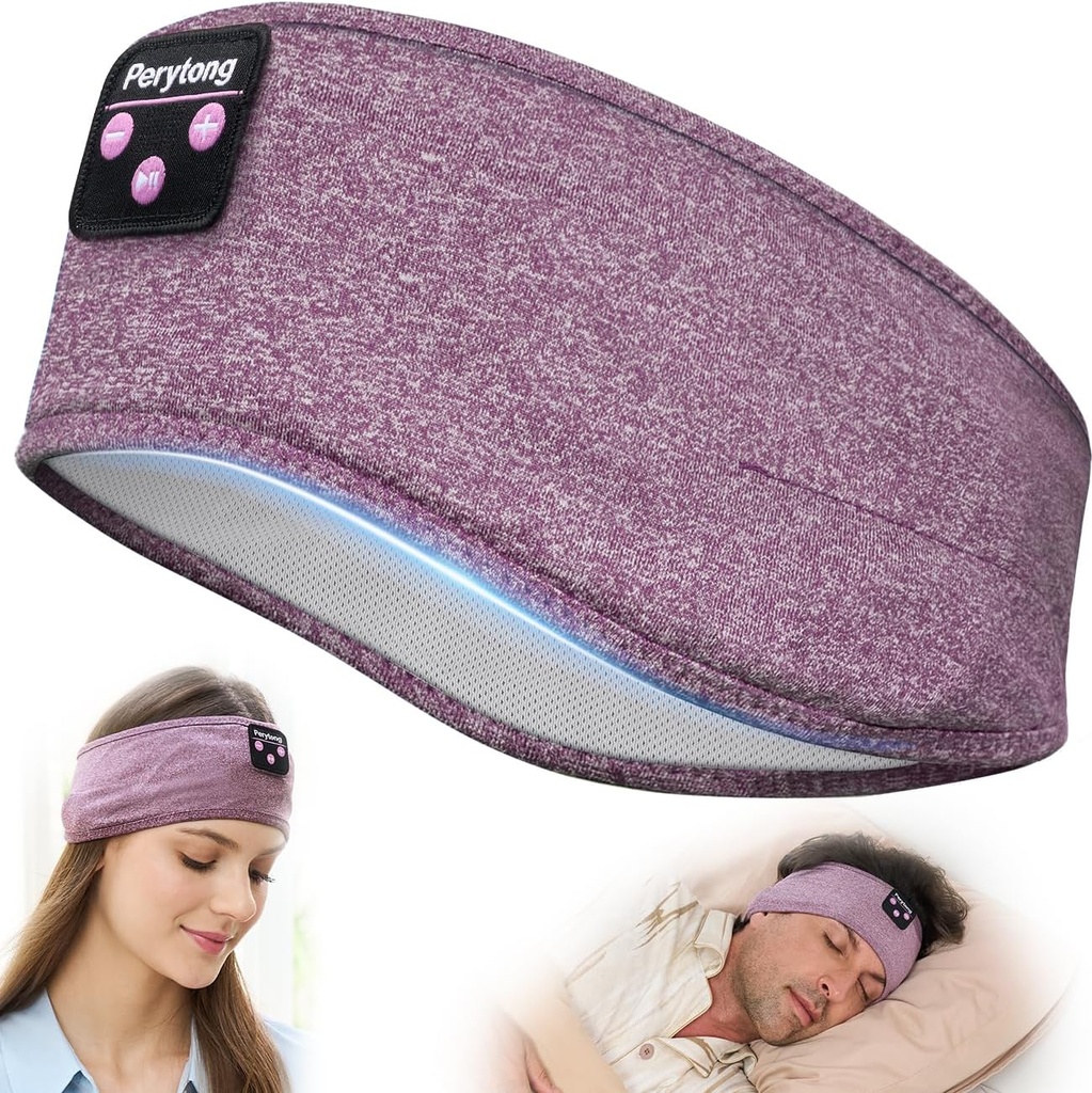 Naglavne slušalke Perytong, slušalke Bluetooth, slušalke za spanje, tek, joga, fitnes, potovanja, meditacija, primerne za stranske spalce, darilo za moške, Tech Gadgets