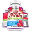 SVEŽA ZDRAVSTVENA CARE Pure 100% Raspberry Ketones Max 1000mg na postrežbo - 3 Mesec dobava Non GSO - Napredna podpora za hujšanje - 180 kapsul