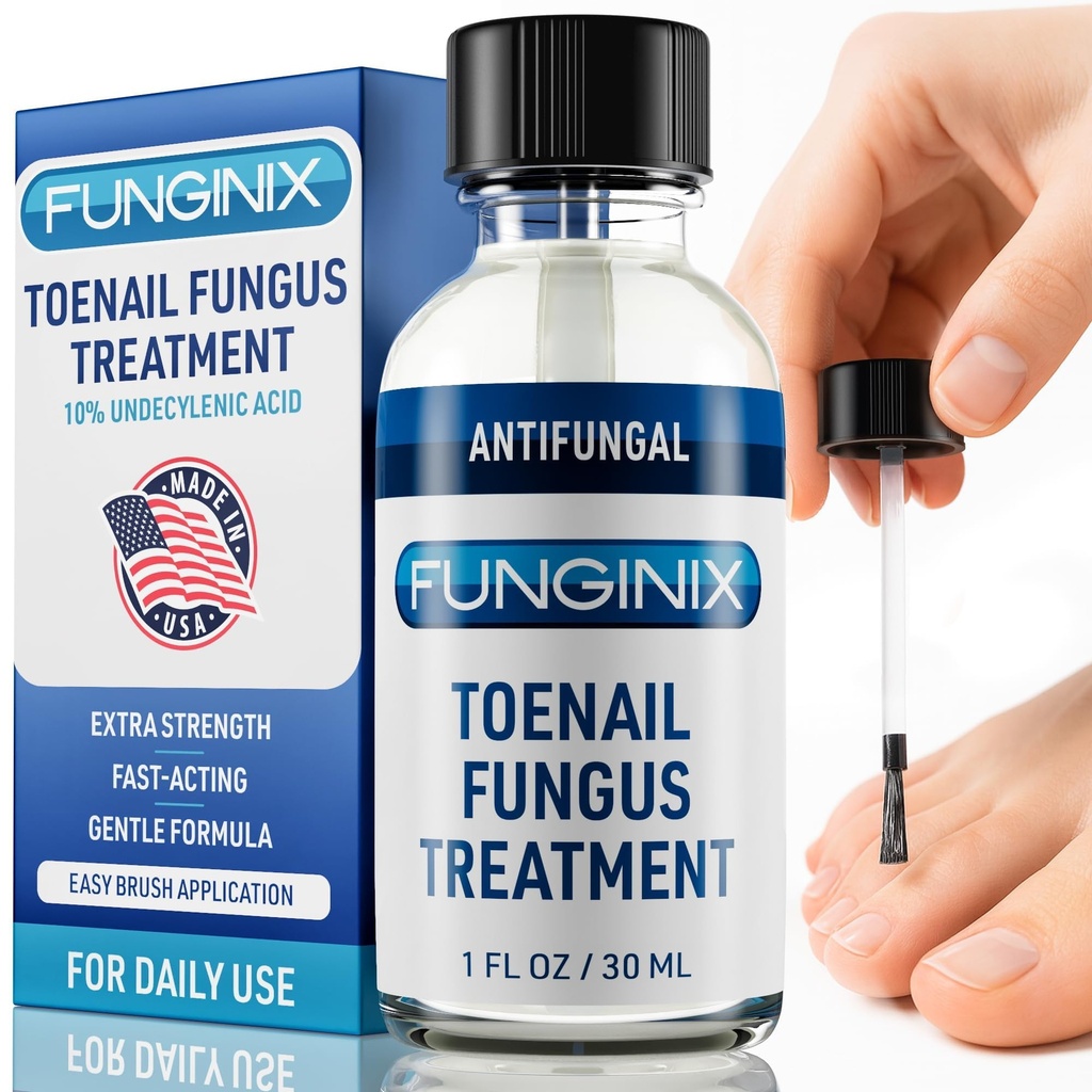 FUNGINIX Toenail Fungus zdravljenje Dodatna moč - Antiglivična zdravljenje nohtov z 10% Nedecilenska kislina & Tea Tree olje - Hrani 15+ Naravna olja in botaniki - Izdelano v ZDA (Packaging May Vary)