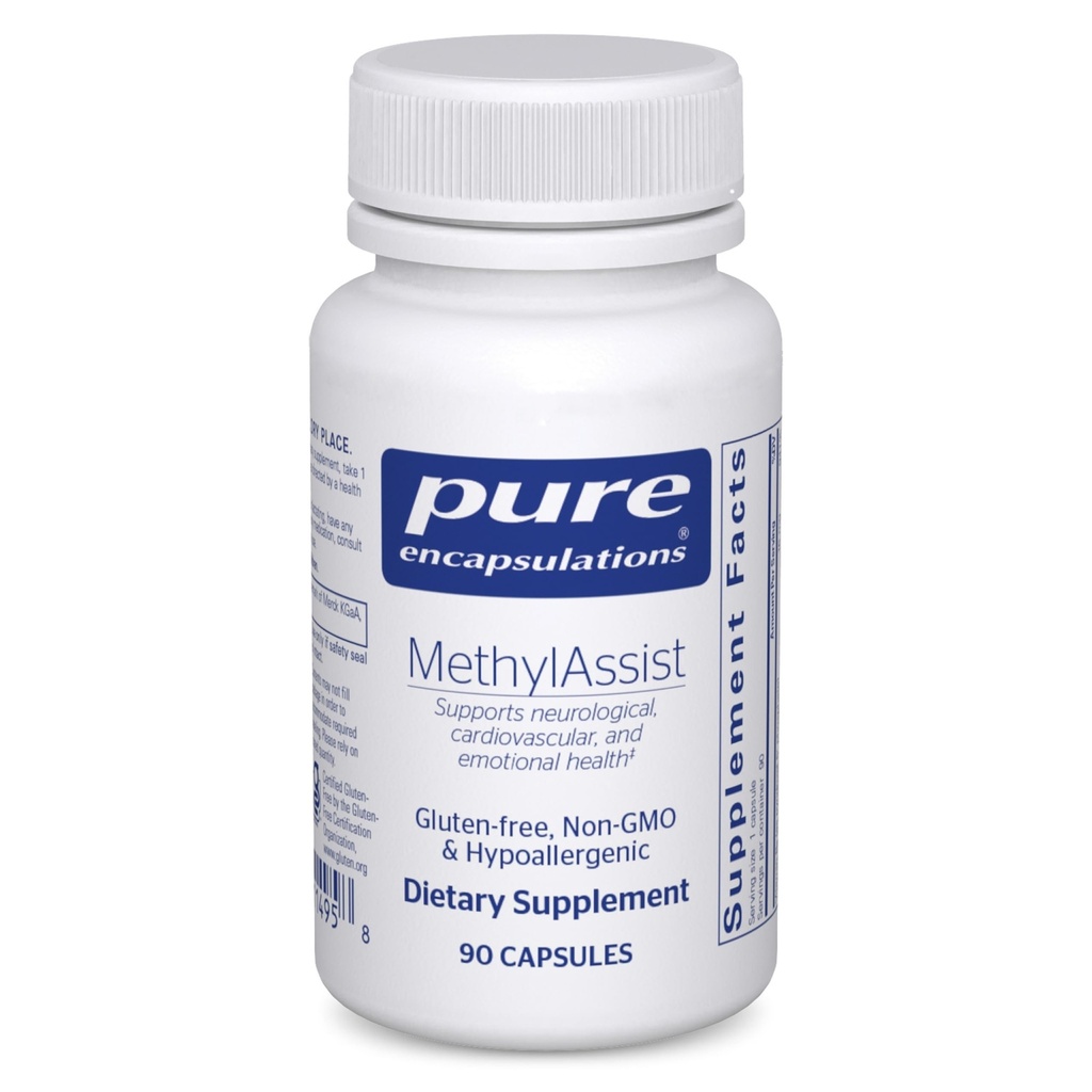 Čiste enkapsulacije MetilAssist 90's - B Vitamin Complex - Metilation Support* - Health & Brain Health - Non-GMO & Gluten Free - 90 kapsul