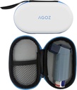 AGOZ Asthma Inhaler Medicine Travel Bag za otroke in odrasle - zaščitna medicinska vrečka imetnik pokrov z Zipper zaprtje in zapestja Strap (bela)