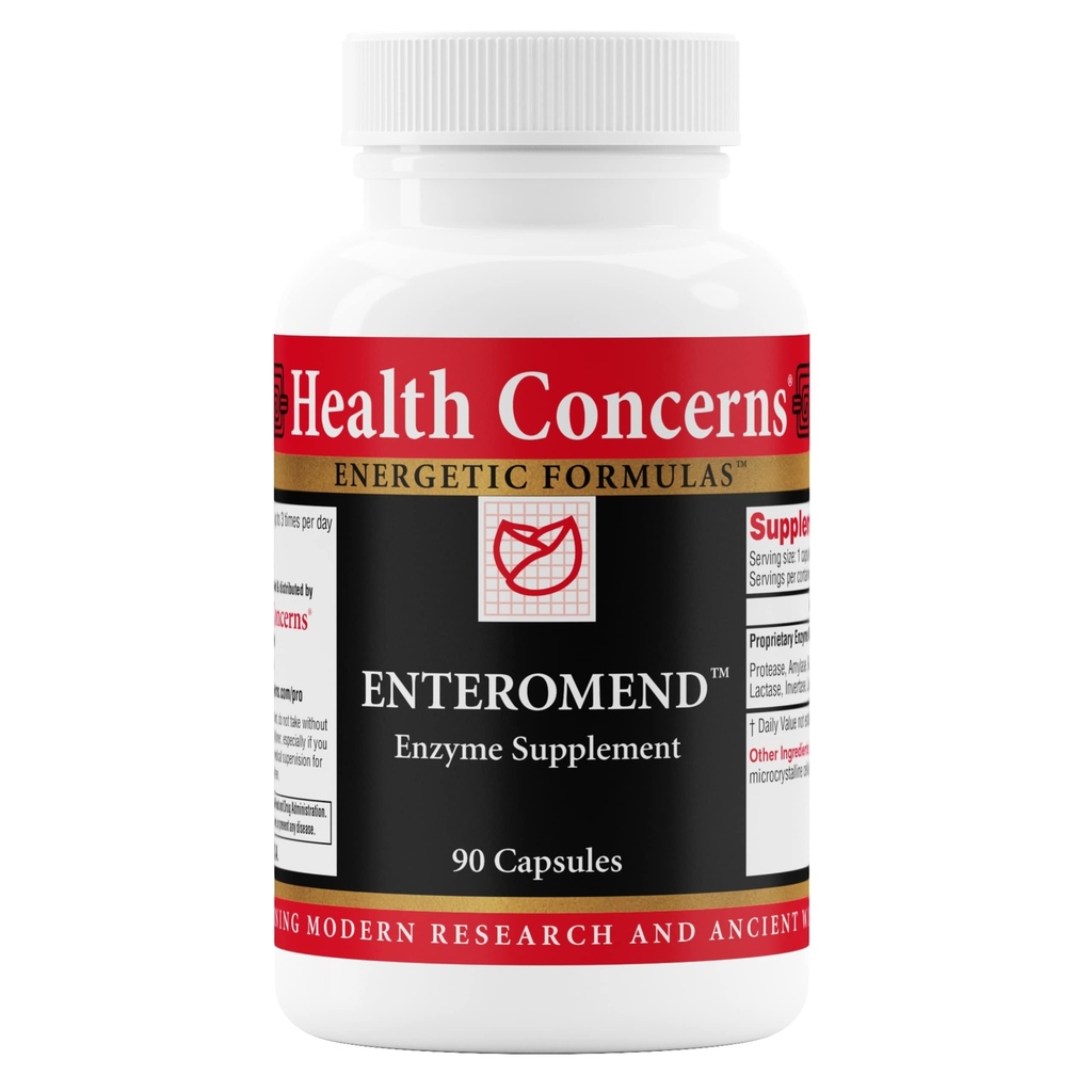 Zdravstvene skrbi Enteromend – Prebavne Enzyme dodatek za Gut Health, Bloating & Food Senzitivnost Relief – Intestinalna in prebavna podpora – Proteaza, Amylase, Lactase & Peptidase – 90 kapsul