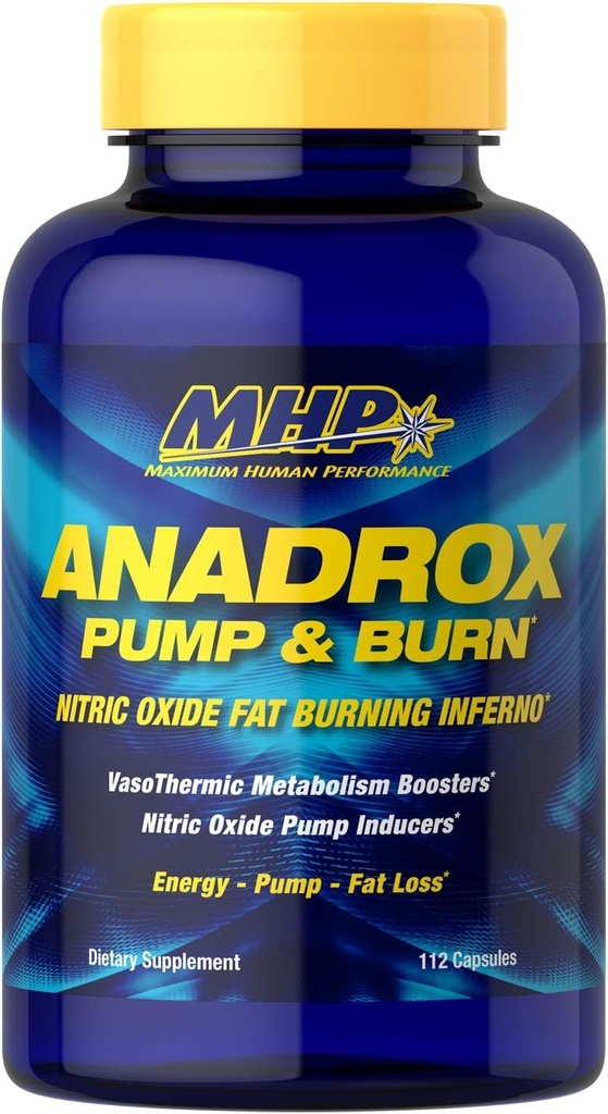 MHP Anadrox Pump & Burn, dušikov oksid Inferno, 112 kapsul