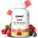 MEWD Teen and Childs Hair, Skin+Nails Daily Multivitaminski Gummy Krepilec Formula - Žvečljivi vitamin dopolnila z Biotin,Zinc,Vitamini A, B, & D3 za dekleta & fantje, 60, Made in ZDA
