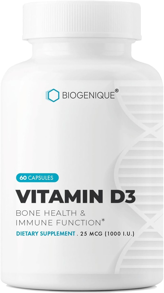 Naravni vitamin D3 1000 i.e., za zdrave kosti in zobe, vzdrževanje dobrega zdravja, 60 Vitamin D3 Kapsule pomaga preprečiti pomanjkanje vitamina D - farmacevtska stopnja, ne-GMO