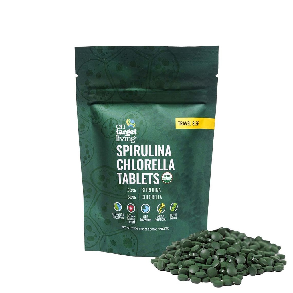 Na Target Living Organic Spirulina Klorella Travel Size 