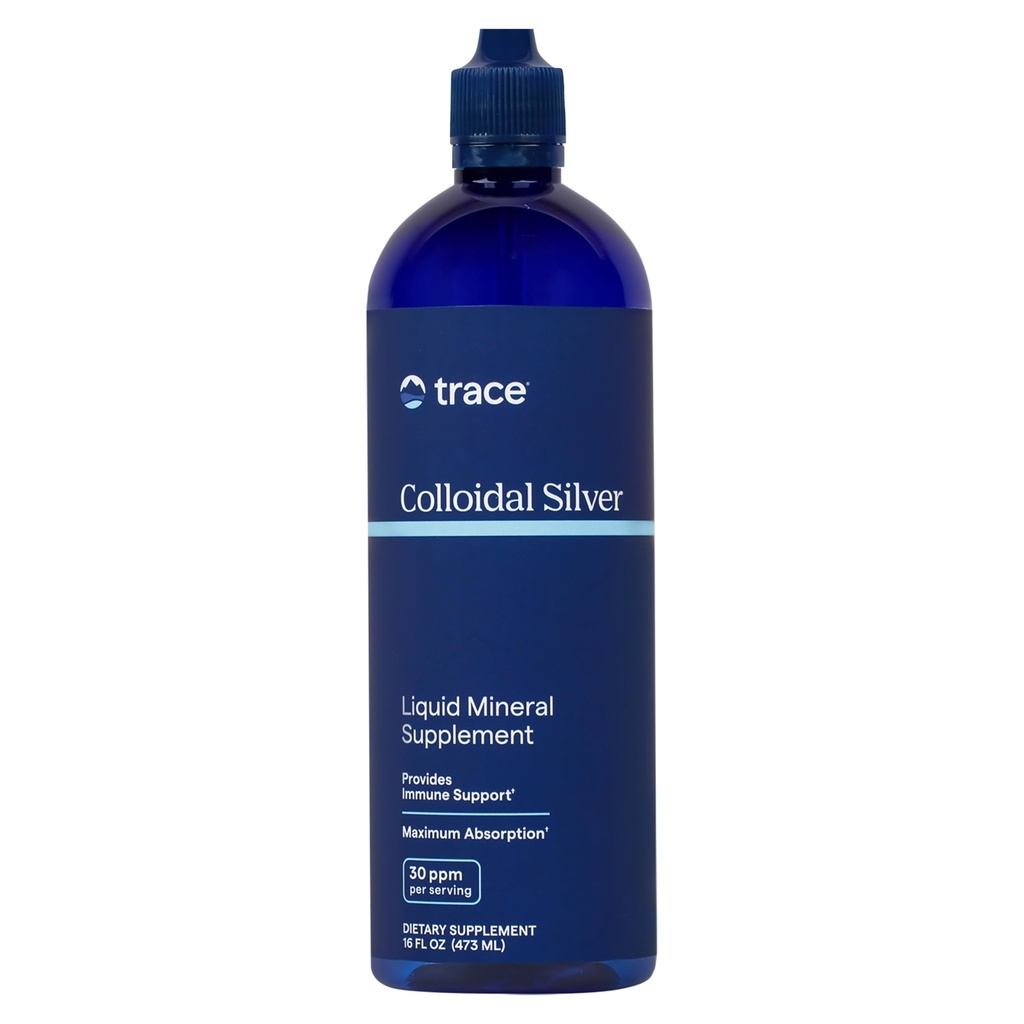 Trace Minerals Koloidal Silver - Pure Coloidal Silver Supplement for Immune Support - naravne mineralne kapljice - Visokopotezna formula - Gluten-free - Vegan - 16 fl oz (48 Servings)