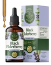 HERBAMA Black Elderberry Drops - Vegan Elderberry Tekoči ekstrakt za imuno podporo - Non-GMO, Alkohol & Sugar-free Immunity dodatek, 42-dnevna oskrba