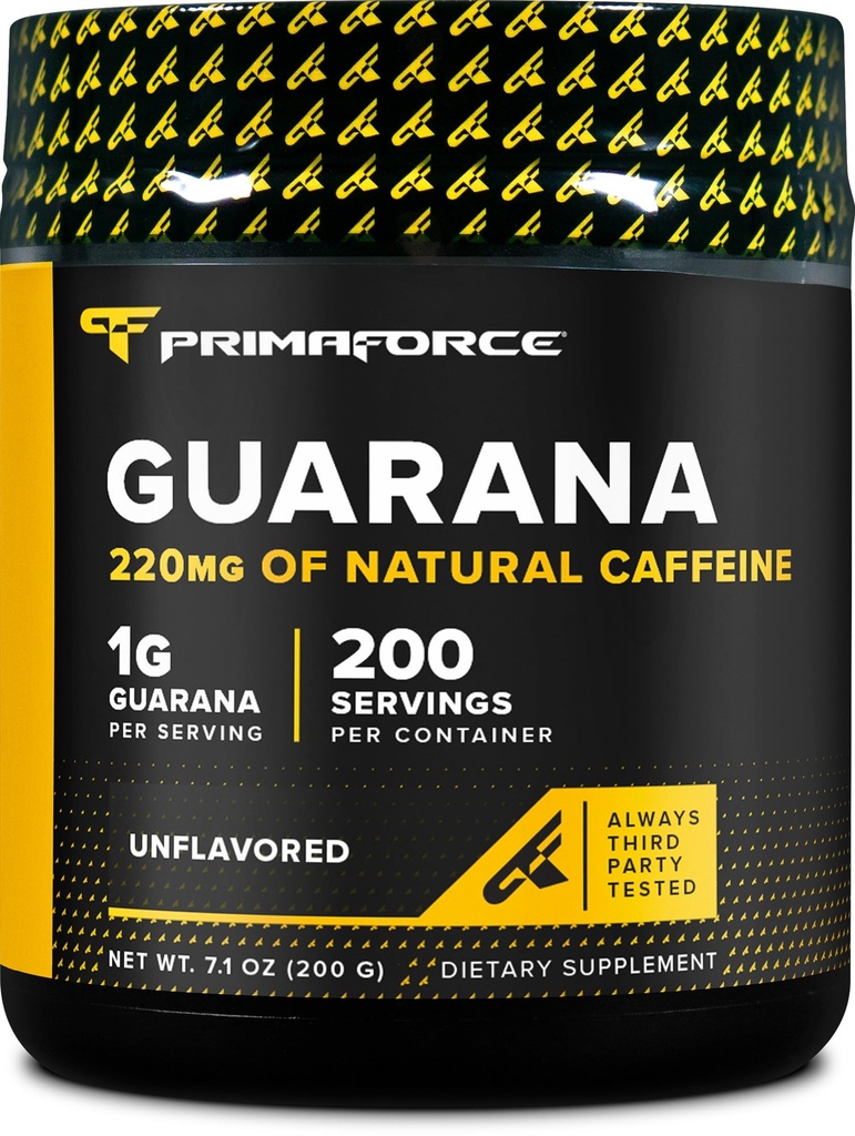 Primaforce Guarana prašek (200g) (nearomatiziran) - Pure Guarana, 200 strežnikov