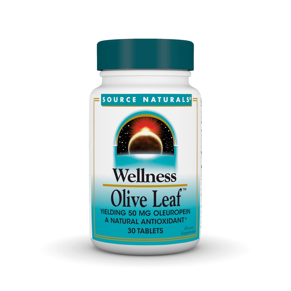 Vir Naturals Wellness Olive Leaf - Oddaja 100 mg Oleuropein a Natural Antioksidant* - 30 tablet