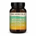 Dr. Mercola Vitamin B Kompleks z benfotiaminom - podpira celično, možgansko in imuno zdravje - Ne-GMO, Gluten-free & Soy-free - 60 kapsul (30 streže)