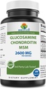 Brieofood Triple Jakost Glukozamin Chondroitin MSM 2600mg/Serving kapsule, podpira zdravo skupno, kartilažo in povezovalno tkivo - spodbuja skupno udobje in prilagodljivost 180 Število