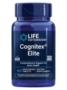 Life Extension Cognitex® Elite, žajbelj, borovnice, ašvagandha, fosfatidilserin, vinpocetin, Pozor, Fokus, Mood & Memory, Gluten-free, Non-GMO, Vegetarian, 60 tablet