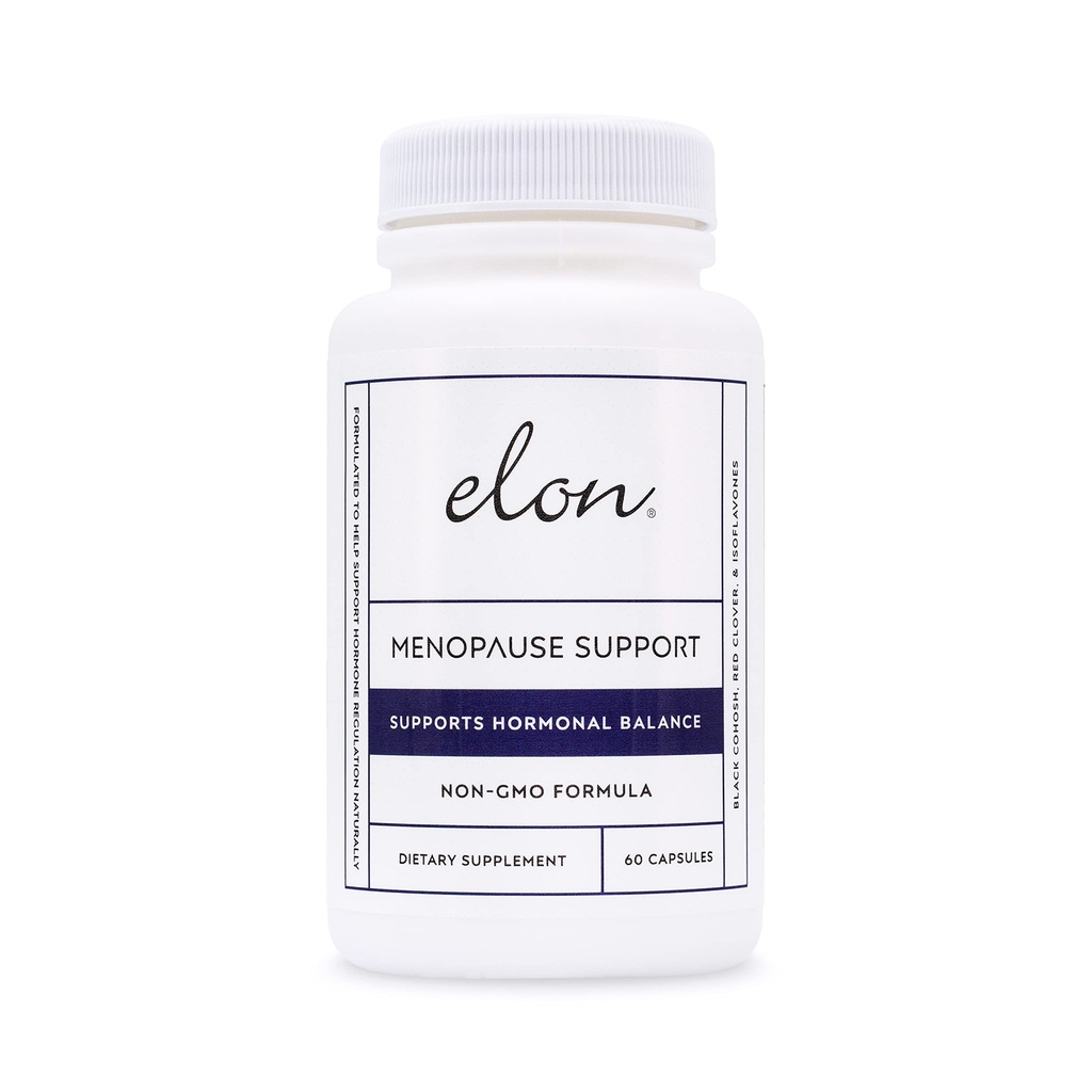 Elon Menopause dodatek za ženske Menopause Relief za vroče bliskavice, Mood Swingers & Sleep Problemi, Non-GMO estrogen dopolnilo za ženske w/ Black Cohosh & Dong Quai (60 kapsul)