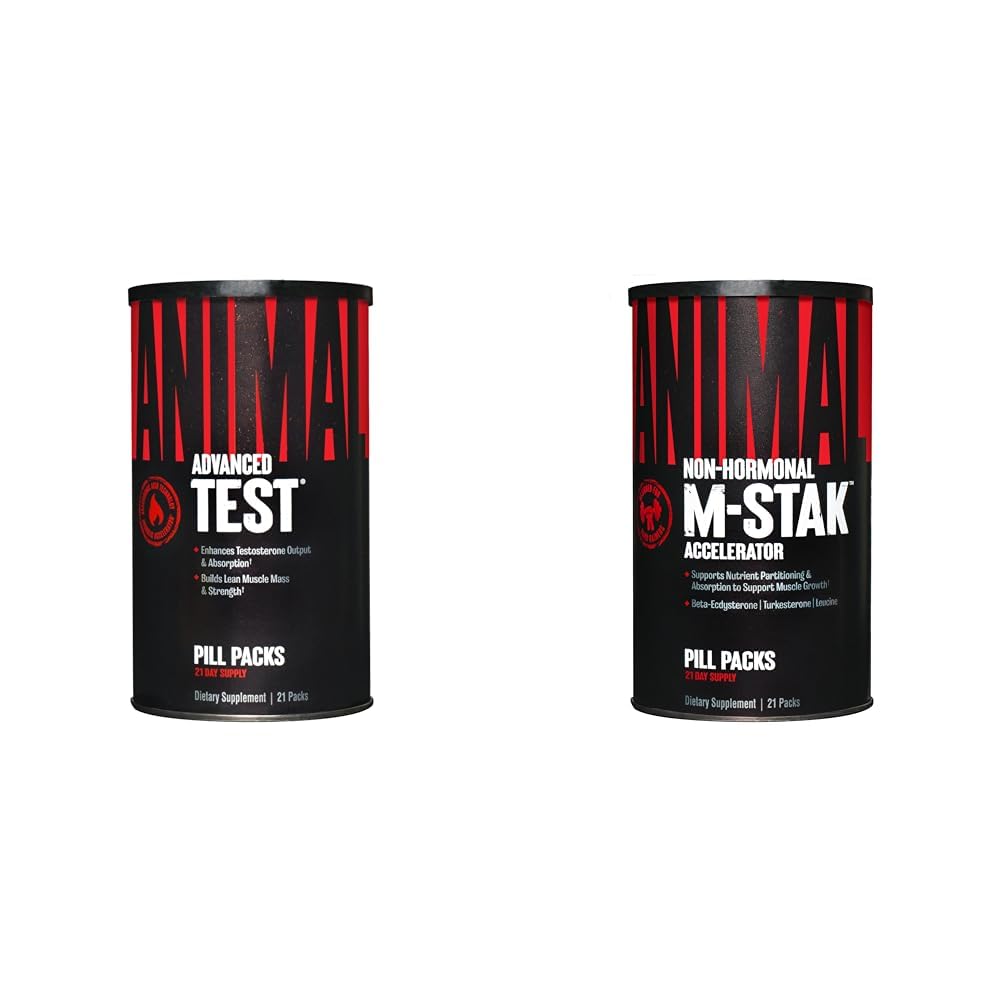 Test za živali Testosteron Booster 21 Day Cycle & M-Stak Hard Gainer Muscle Building Stack 21 Count