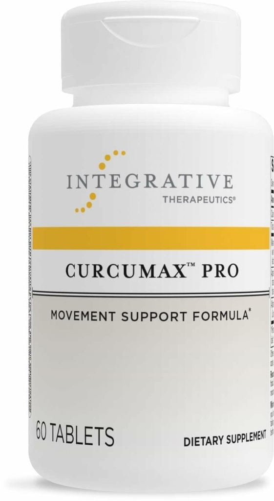 Integrativne terapije Curcumax Pro - Healthy Movement Supplement za moške in ženske - podpira občasno nelagodje, povezano z prekomerno uporabo* - Dairy-free & Vegan - 60 tablet (30 strežb)