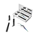 Lashify Control Kit - kompletno DIY Eye Lash Starter Set - Ojačati Gossamer Black 10mm, 12mm, Bela potovalna primera, Petite Wand