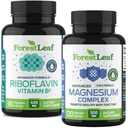 GozdLeaf Riboflavin & Magnezij Migrena dodatek - Riboflavin 400mg za glavobol Relief - Ultimate Magnezij paket z B2 Vitamin 400mg za glavobol Migrena Relief kapsule