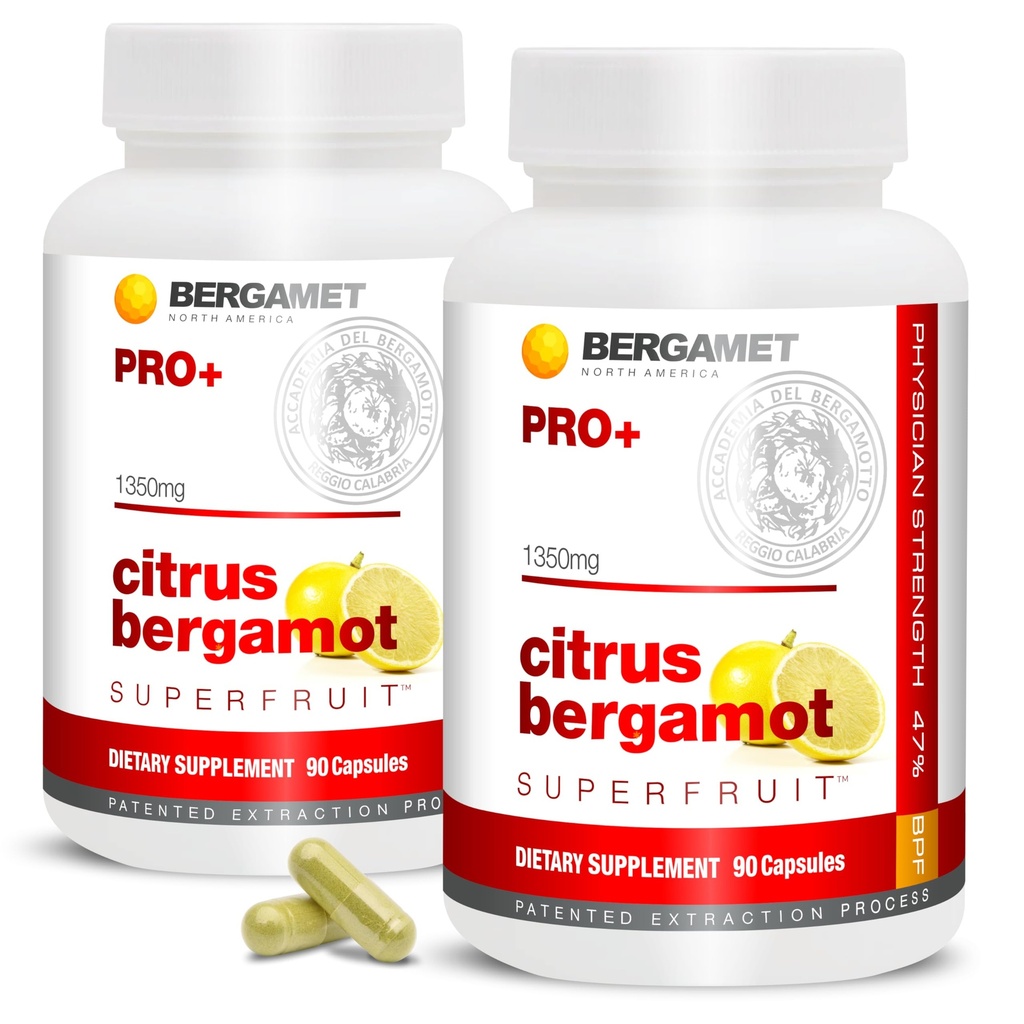 Citrus Bergamot SuperFruit PRO+ z ekstraktom Olive Leaf - 47% BPF - 80% polifenolov - 675mg na serviranje - svetovi najmočnejši - podprti s kliničnimi študijami - Made in The ZDA - 180 Caps