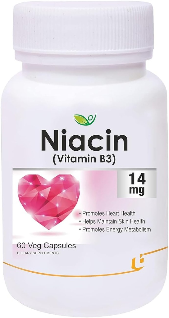Generična VEDA Nutraceuticals 14 mg Vitamin B3 z Inositol 50 mg dodatki - 60 Veg kapsule