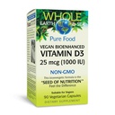 Naravni dejavniki Cela zemlja in morje Vitamin D3 - prehranska dopolnila podpira močne kosti in sklepe - Aids Kalcijeva absorpcija - Veganska & Ne-GMO - 90 Vegetarijanske kapsule (90 Servingov)