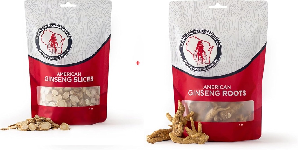 Mlekarna American Ginseng Slice in korenine - 4 oz Pack vsak Wisconsin Ginseng – Neposredno iz Farmer na potrošnika 