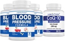 [BP vrednost paketa] Dolgoživost Krvni tlak Formula 90 kapice x 3 steklenice z 1 brezplačno steklenico CoQ10 [30 kapice]