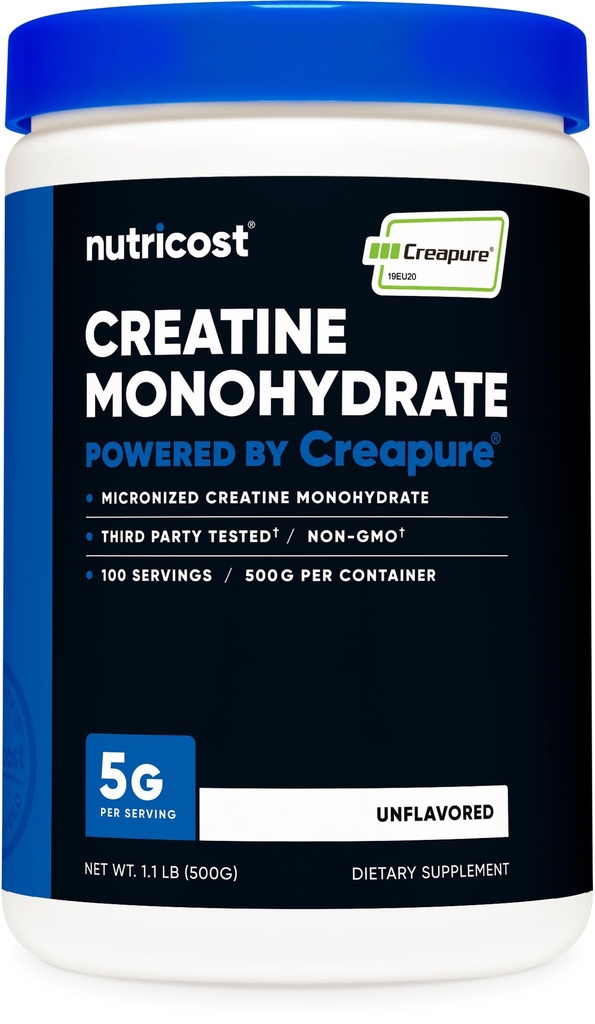 Nutricost Creapure® Kreatin monohidrat 500 gramov