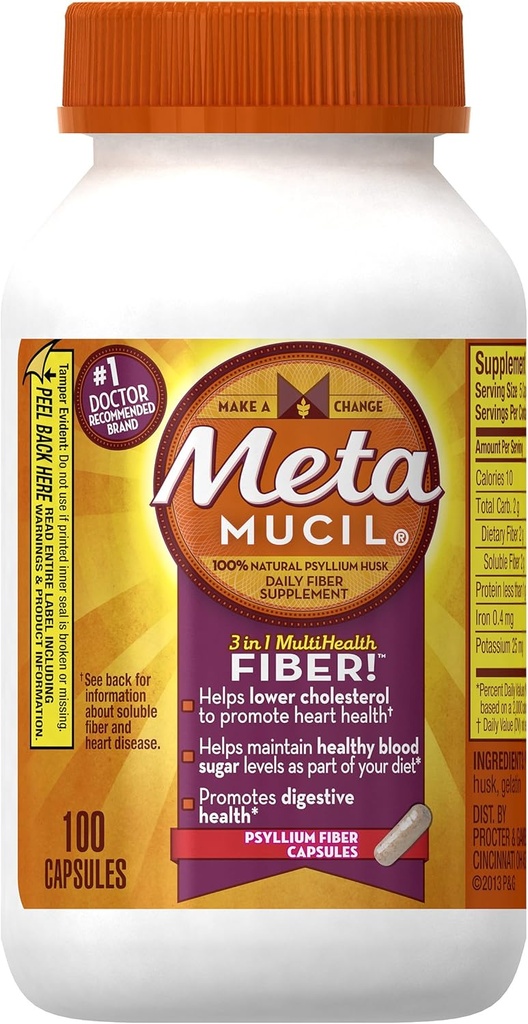 Metamucil več-zdravje Fiber Kapsule Meta 100 steklenica kapsule (OLD)