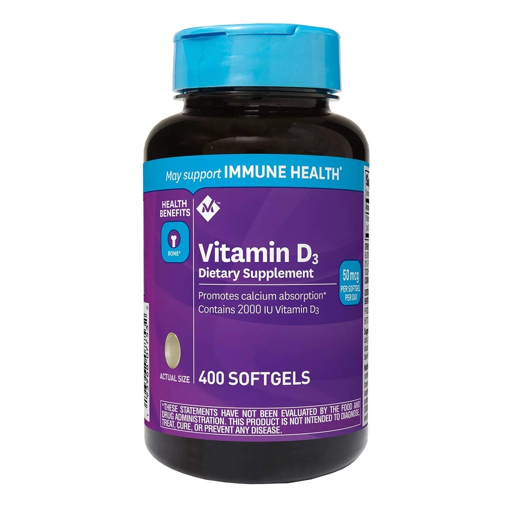 Vitamin D3 50 μg (2000 i.e.) prehranska dopolnila (400ct) (paket z 2)