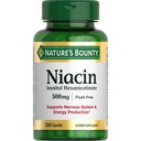 Narava Bounty Niacin 500mg Brez Flush, celična energijska podpora, Podpira zdravje živčevja, 120 kapsul