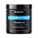 Visoka absorpcija kalcijev citrat z vitaminom D3 & K2 - podpira zdravje kosti, mišic in živcev - 150 kapsul, Made in USA