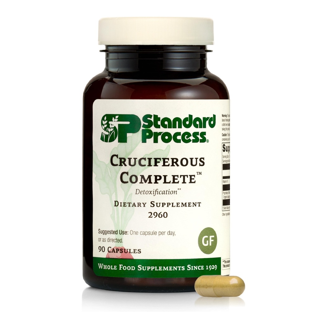 Standardni proces Cruciple complete - celoten prehranski antioksidant, Detox in jetra podpora z vitaminom K, organski kal in Brussel Sprouts - 90 kapsul