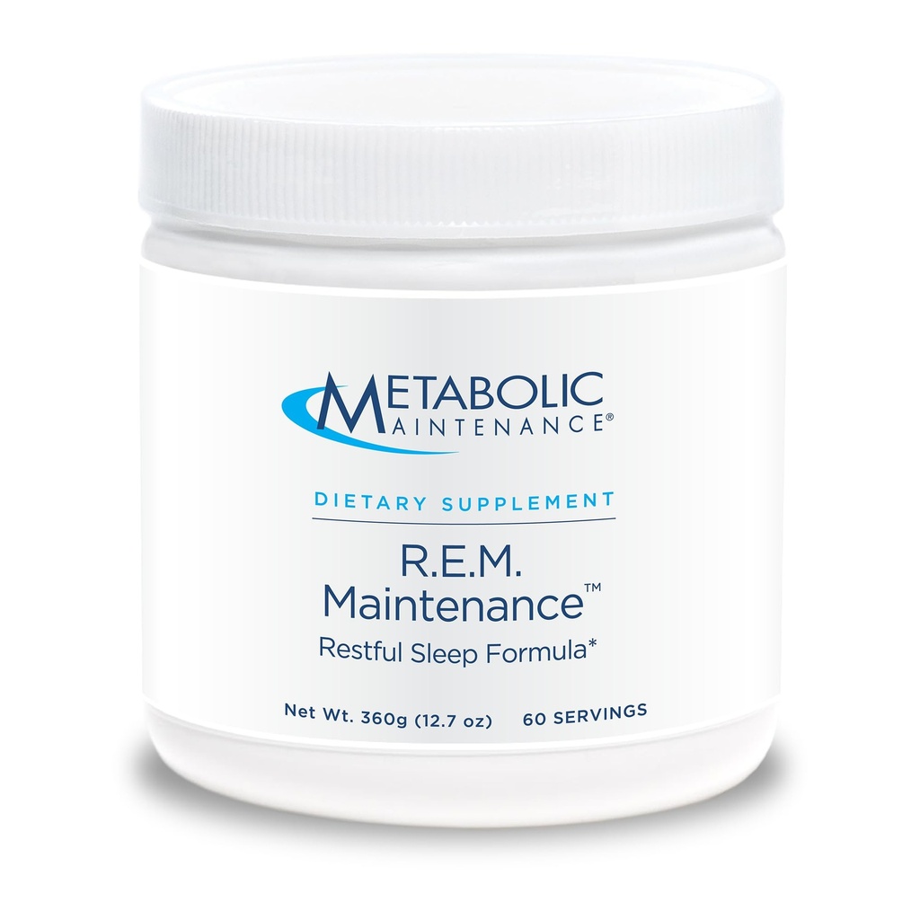 Presnovno vzdrževanje R.E.M. Vzdrževanje Powder - Natural Relaxation Supplement with Magnezij, Melatonin, 5-HTP + Kalij - Easy Drink Add-in, No Fillers (366g / 60 Servings)