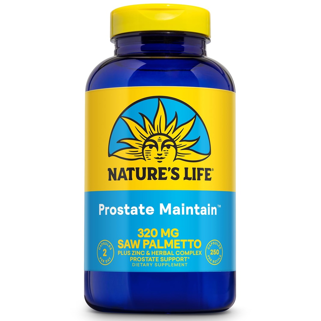 Narava življenje prostate vzdrževanje - Prostata podpora dodatek za zdravje moških - žaga Palmetto, Pygeum zeliščni kompleks in cink dopolnila - 125 strežbe, 250 vegetarijanske kapsule