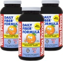 Yerba Prima Daily Fiber Formula 16 oz Powder (Pack of 3) - Great Degusting Premium Fiber Dodatek, Made in The ZDA, Non-GMO, Gluten Free, Natural Orange Flavor