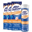 Alka-Seltzer Energy Boost: Kofein & Guarana, B Vitamini, Podpira duševno budnost in fizično energijo, Dnevna energijska dopolnila, Fizzy Tablets, Sugar-free, Lahek tropski Punch Flavor, 30ct